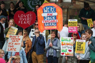 Against Perth, Perth organized a protest against a asylum system protest outside the Radisson Hotel